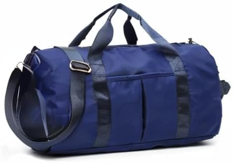 ZUEVI Sports Gym Duffel Bag for Men or Women Waterproof Weekender Travel Bag with Shoes Compartment Dry and Wet Separation for Training Swim Yoga(Blue)