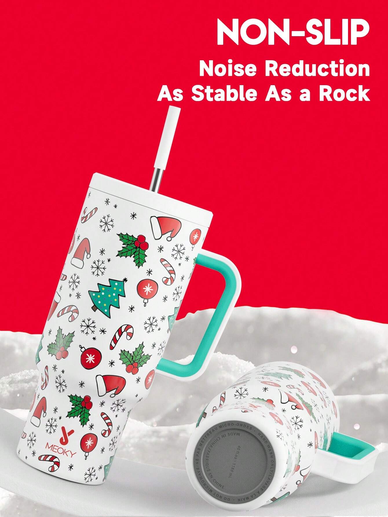 Meoky 40oz Stainless Steel Tumbler