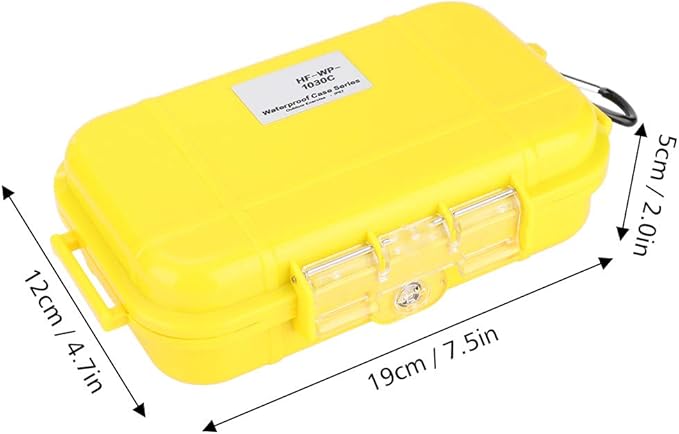 Small Waterproof Storage Case Shockproof Airtight Survival Box Storage Container Case Portable Airtight Carry Box Black Dry Storage Box