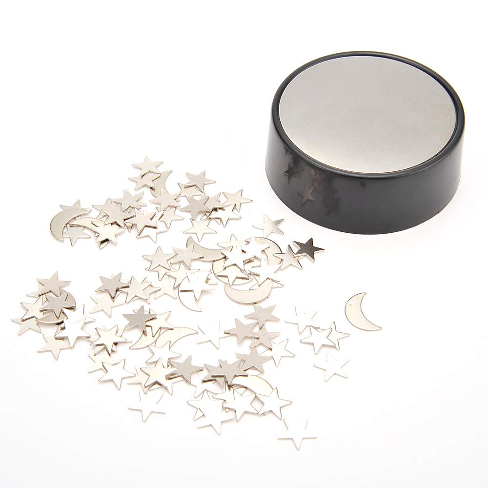 PowerTRC Magnetic Desktop Sculpture (Moons and Stars) | Mini Magnetic Art Decoration for Desktop | Fun Stress Relief Office Gift (2 Packs)