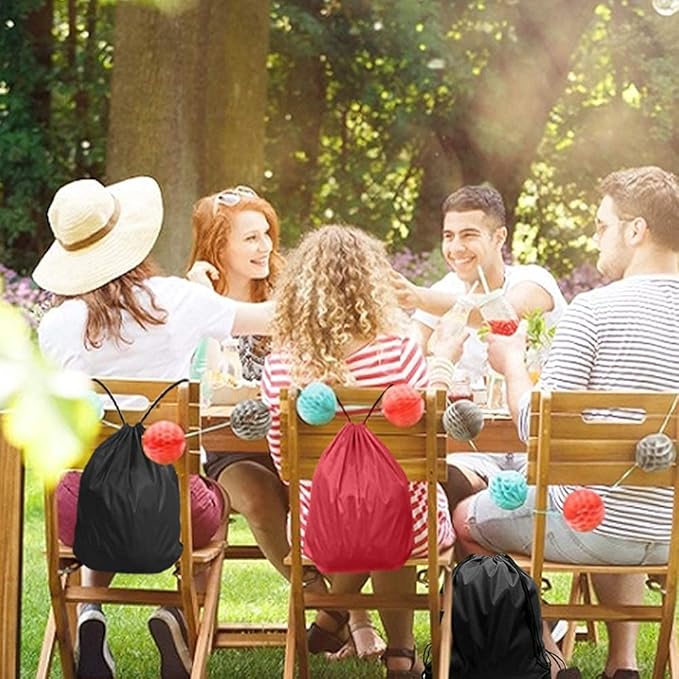 GoodtoU Drawstring Backpack Bulk 24 Pcs Drawstring Bags String Bag Backpack Cinch Bag 12 Colors