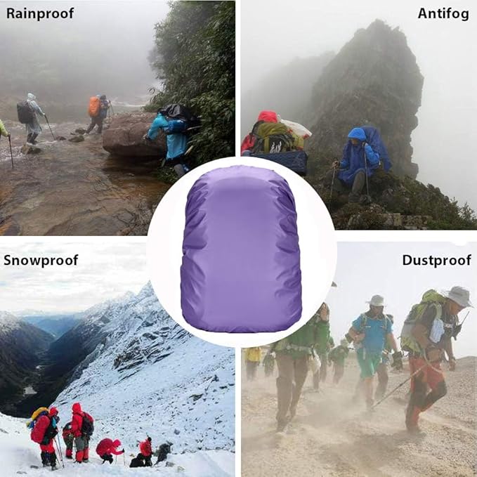 Waterproof Backpack Rain Cover with Anti Slip Buckle Strap for Camping, Hiking, Traveling, Hunting, Biking, 15-80L