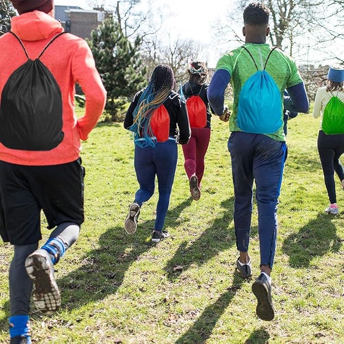 GoodtoU Drawstring Backpack Bulk- Cinch sack backpack 48 Pcs 4 Color Drawstring Bags Bulk