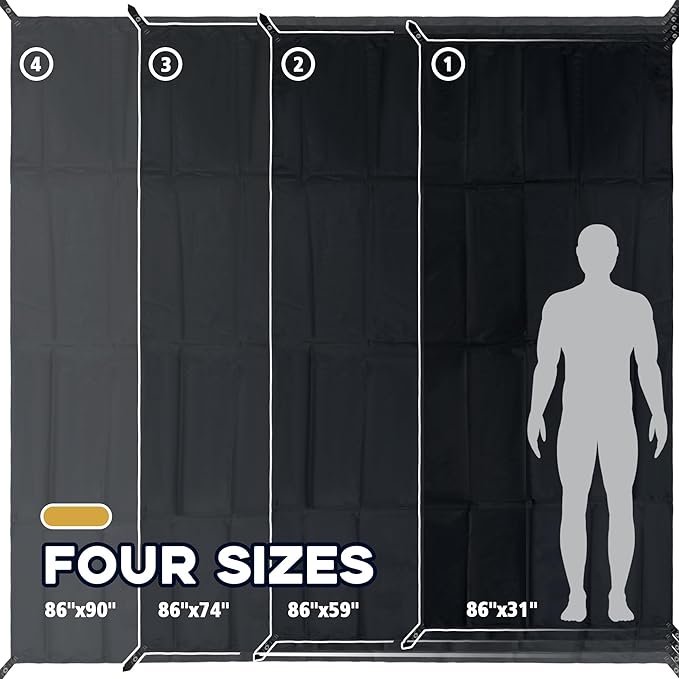 Waterproof Camping Tent Tarp PU 3000, Multifunctional Ultralight Tent Footprint with Drawstring Carrying Bag for Picnic, Hiking, Backpacking, Hammock, Beach