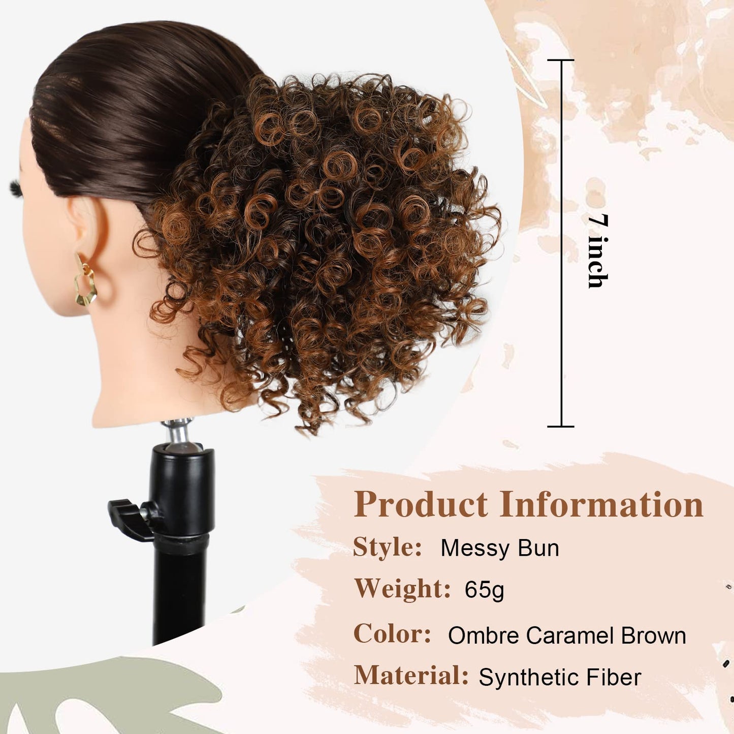 DOROJJ Curly Drawstring Ponytail Extension for Black Women Curly Ponytail Extension Drawstring Ponytail Curly Hair Extensions Ponytail Extensions for Women Drawstring Ponytail Curly Extension