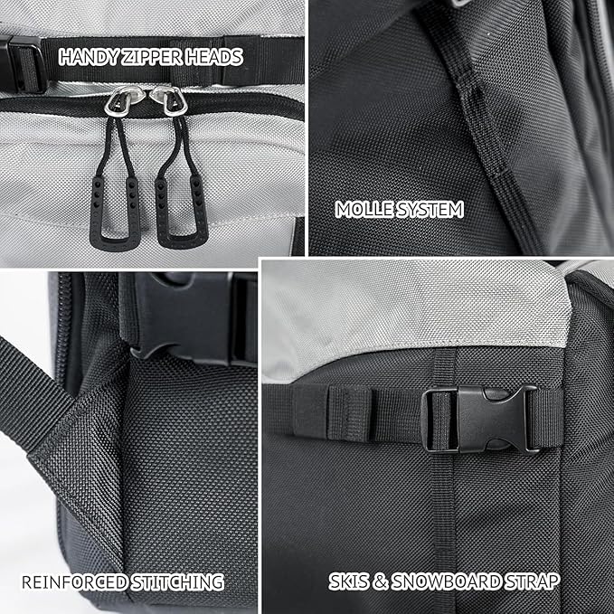 Unigear Ski Boot Bag Backpack for Helmet 50L/70L, Goggles, Gloves, Skis, Snowboard & Accessories