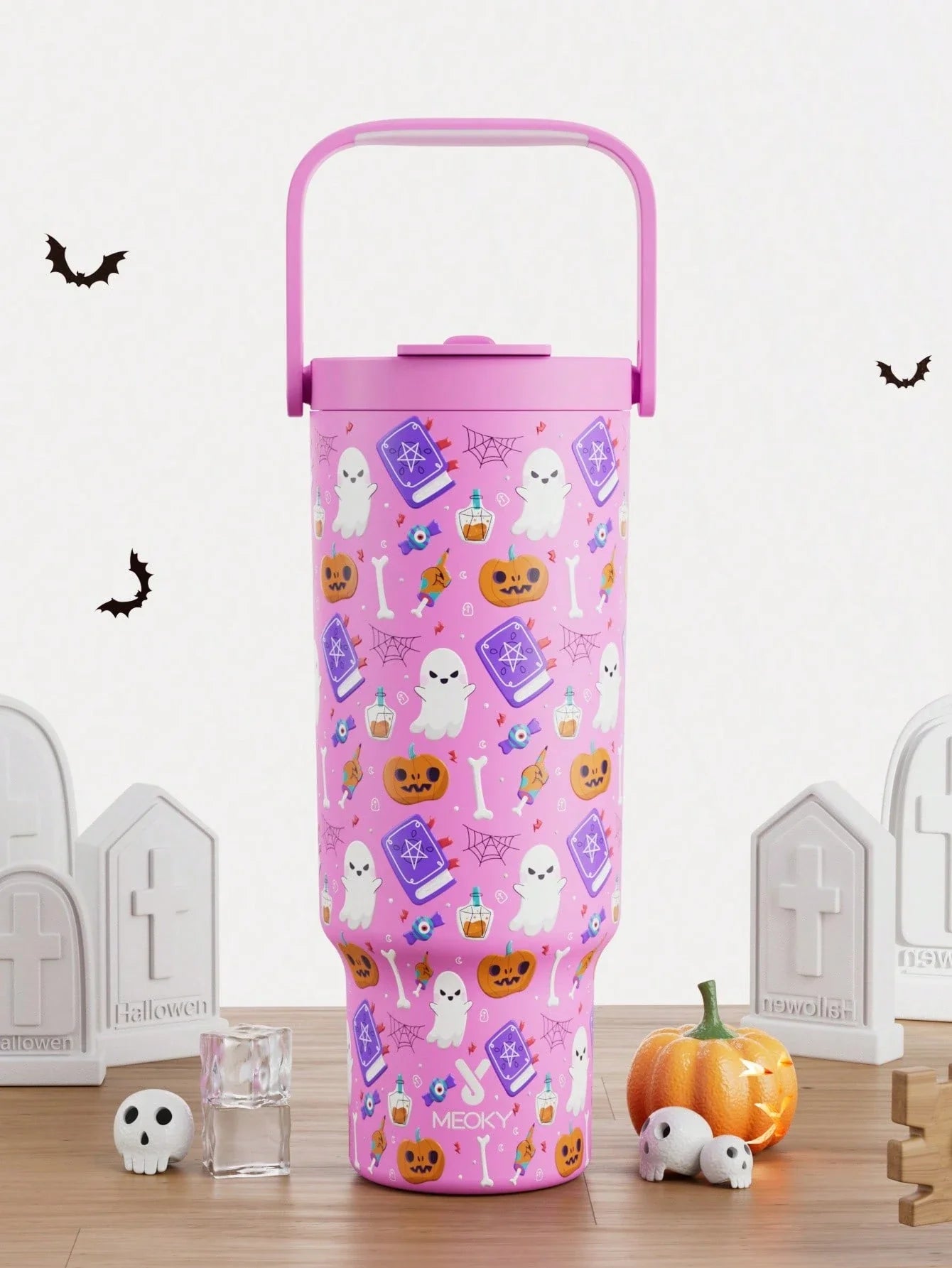 Meoky 40oz Insulated Handle Tumbler