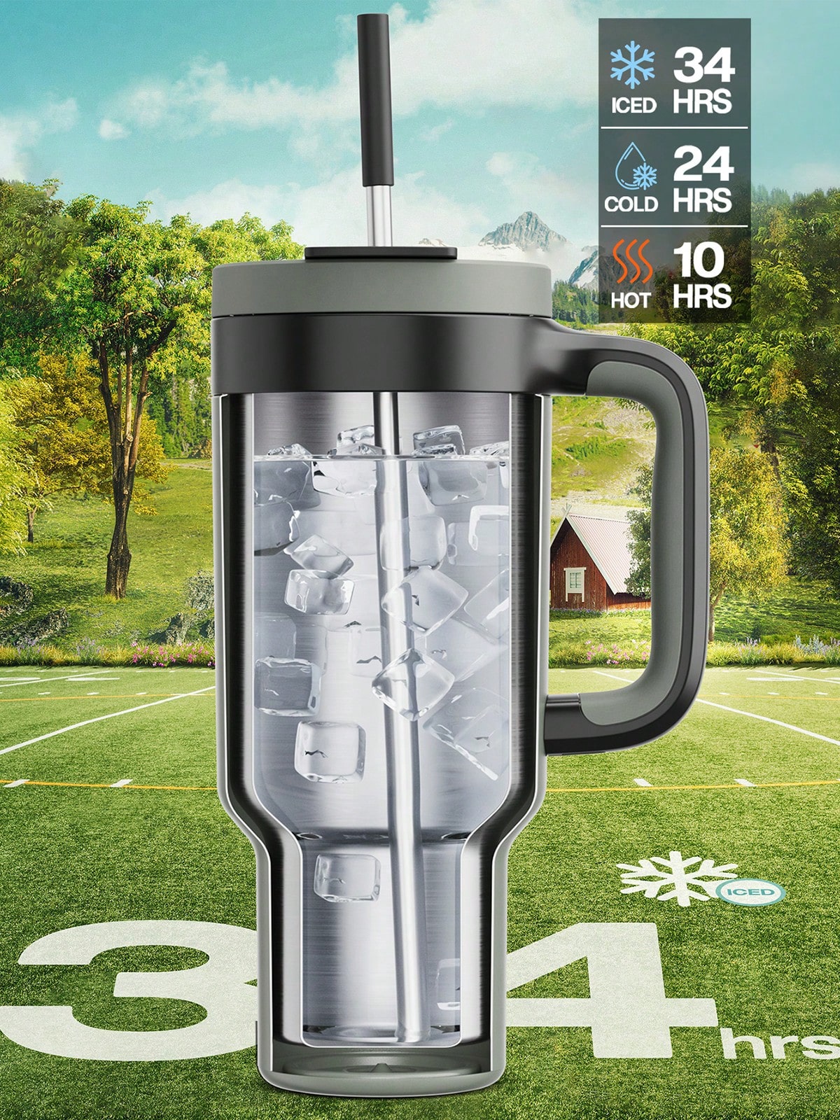 Meoky 40oz Insulated Travel Tumbler