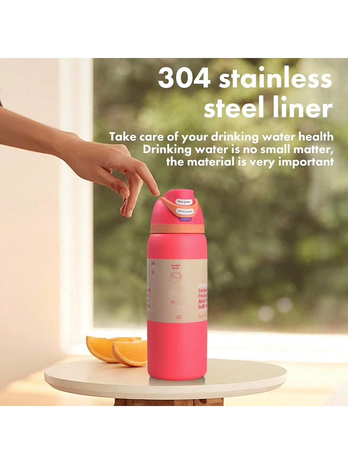 Owala Coral Powder Ice Water bottle