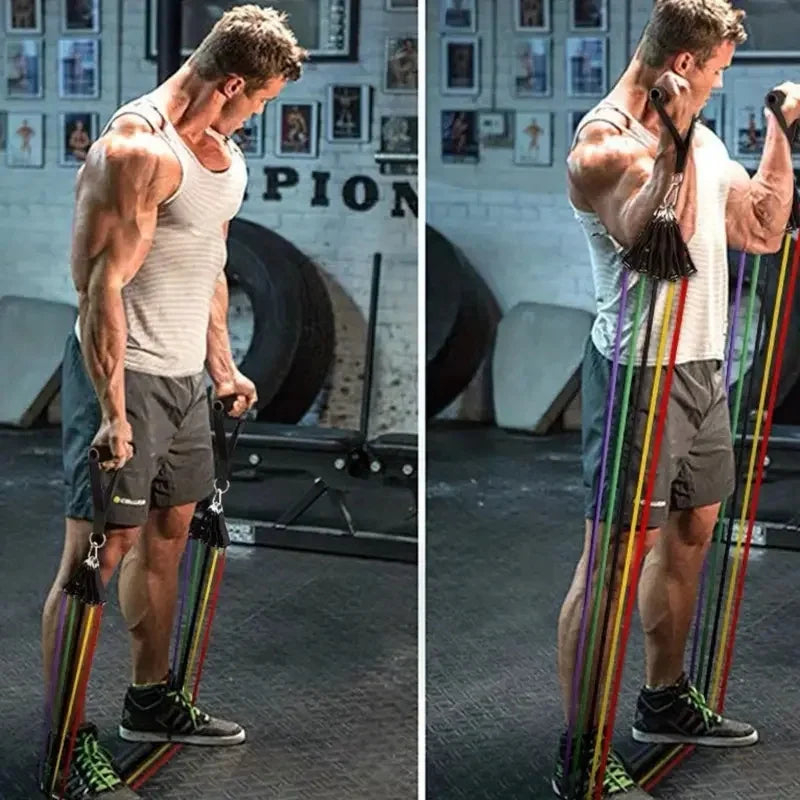 11PCS TPE Resistance Bands Set