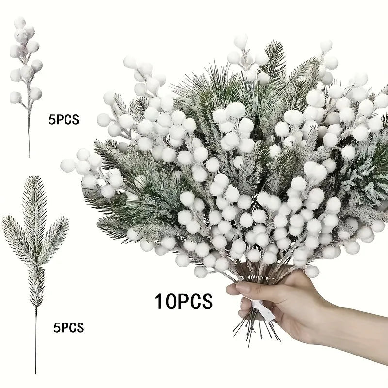 Snow White Pine Berry Bouquet