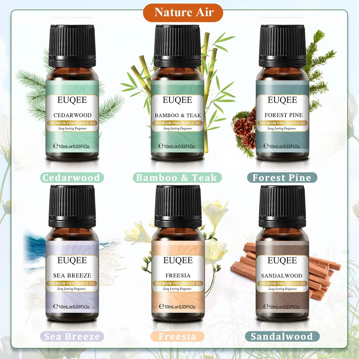 Unisex EUQEE 6pcs Fragrance Oil Gift Set