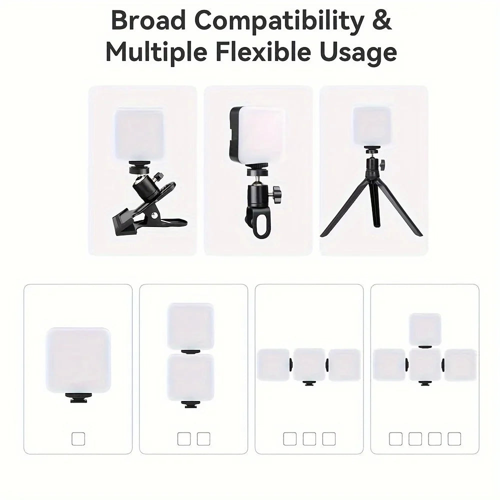 Multi-purpose Mobile Fill Light Portable Mini Clip-on Fill Light USB Charging,10 Brightness Modes For The Sake of Beauty