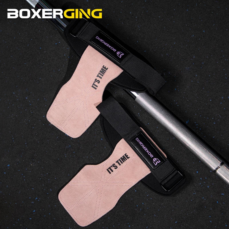 Cowhide Gym Lifting Gloves