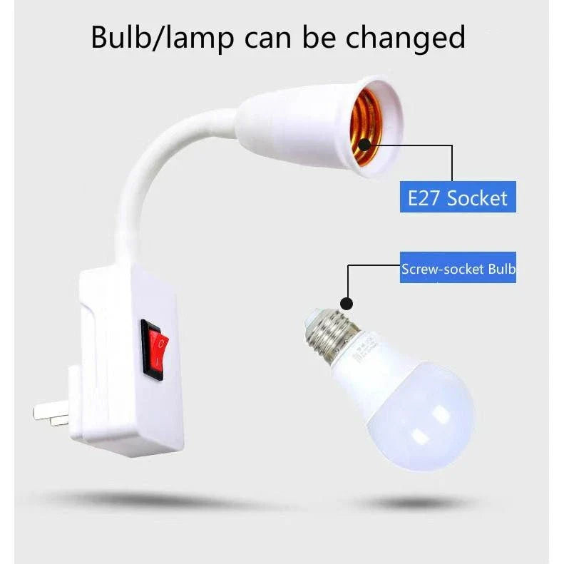 Flexible E27 Bulb Socket Extender