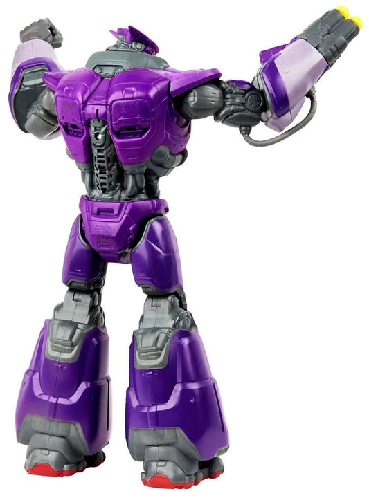 Disney Pixar Lightyear Large Scale Blaster Attack Zurg Action Figure, 12 Inch Scale, 11 Movable Joints, Lights Sounds Blaster Projectiles