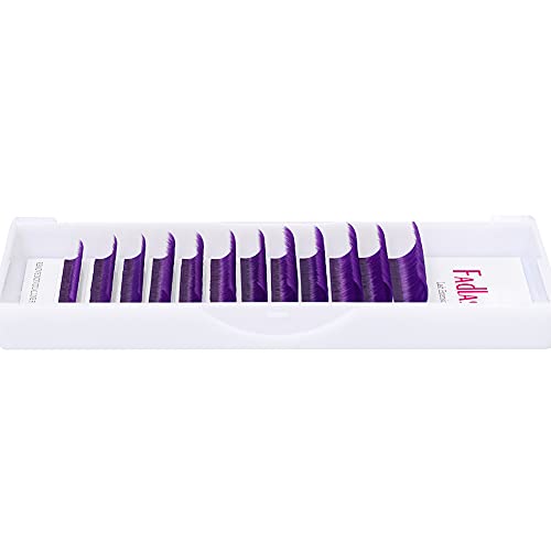 Easy Fan Volume Lashes D Curl Mixed Tray Purple Volume Eyelash Extensions 8-14mm Rapid Blooming Lash Extension Supplies by FADLASH (Purple 0.07-D-Mix)