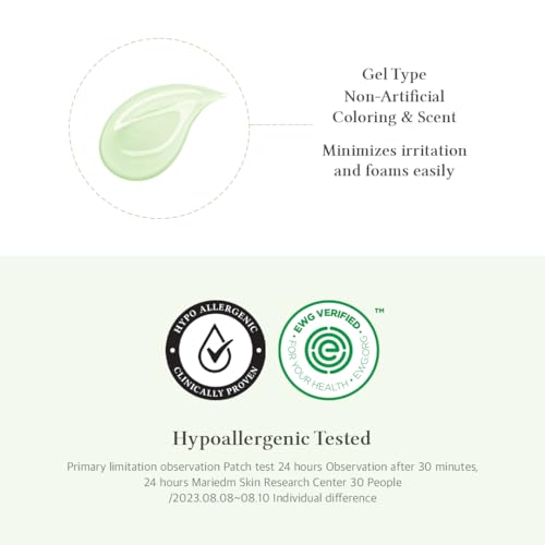 Dr.Althea Green Relief Amino Gel Cleanser | Lightweight & Hydrating Makeup Remover | Daily Face Wash with Hyaluronic Acid | Korean Vegan Skincare for All Skin Types | 3.38 Fl Oz