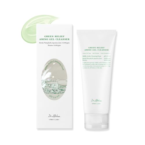 Dr.Althea Green Relief Amino Gel Cleanser | Lightweight & Hydrating Makeup Remover | Daily Face Wash with Hyaluronic Acid | Korean Vegan Skincare for All Skin Types | 3.38 Fl Oz