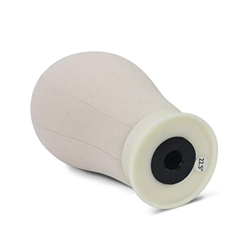 EERYA Canvas Block Head 22.5 Inch Wig Head Set for Making & Displaying with Stand