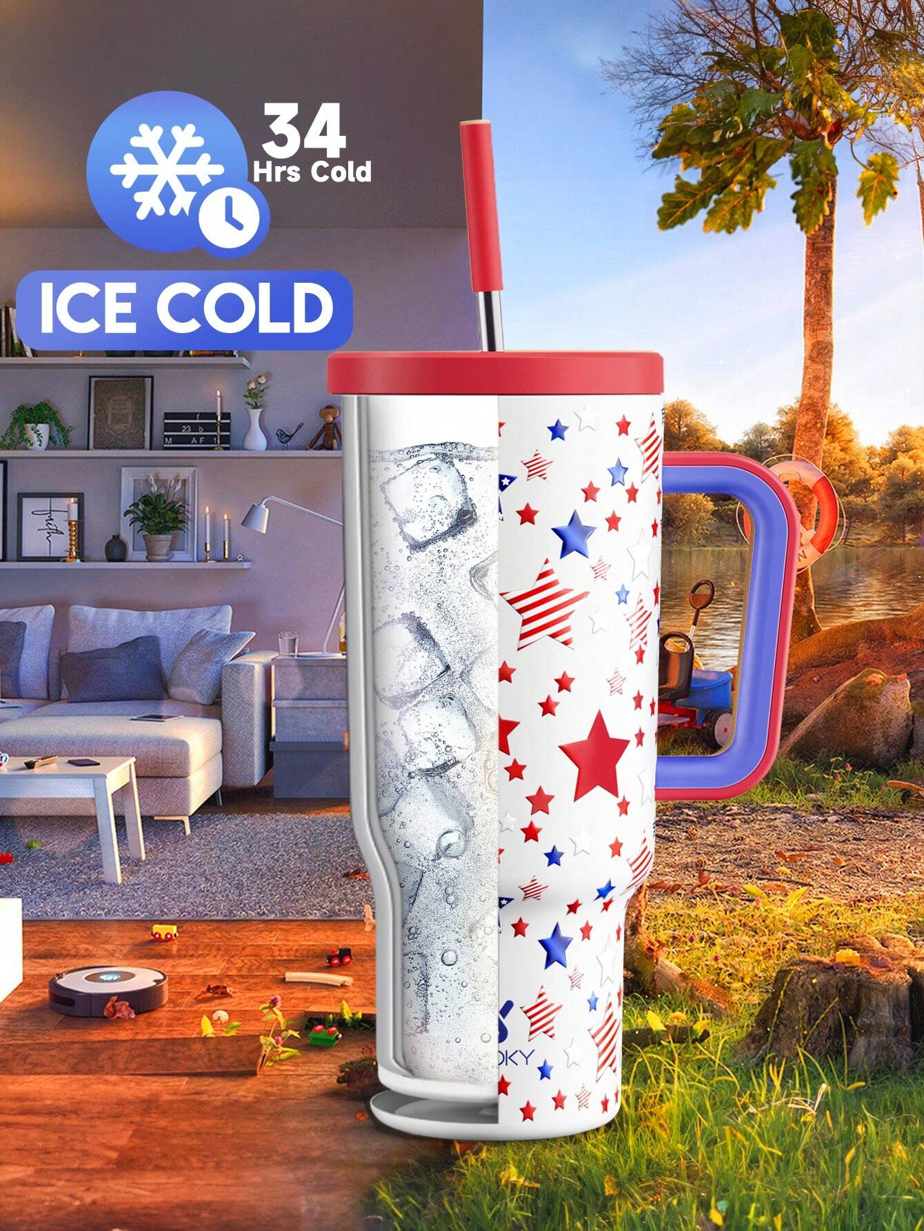 Meoky 40oz Insulated Travel Tumbler