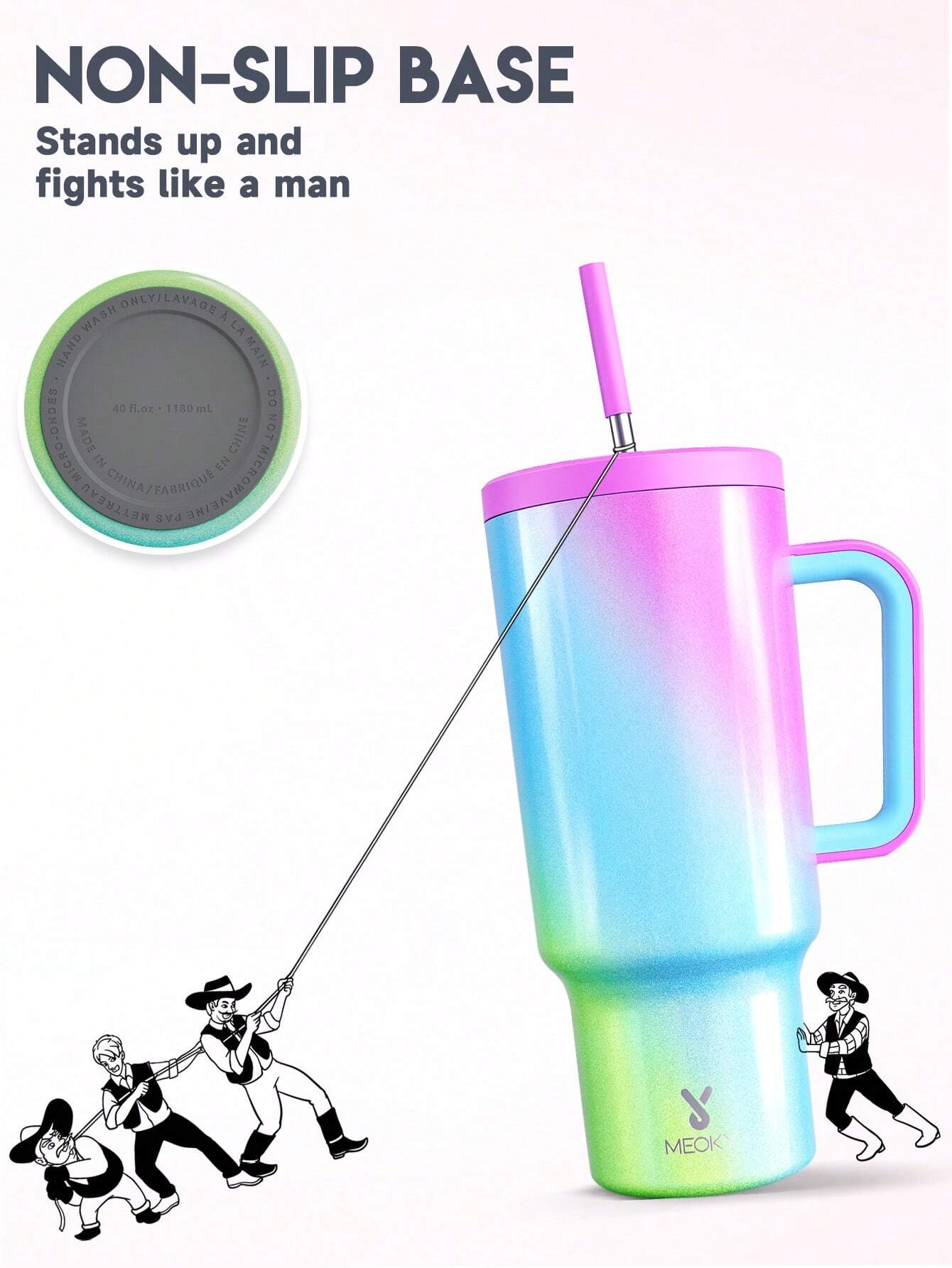 Meoky 40oz Gradient Travel Tumbler