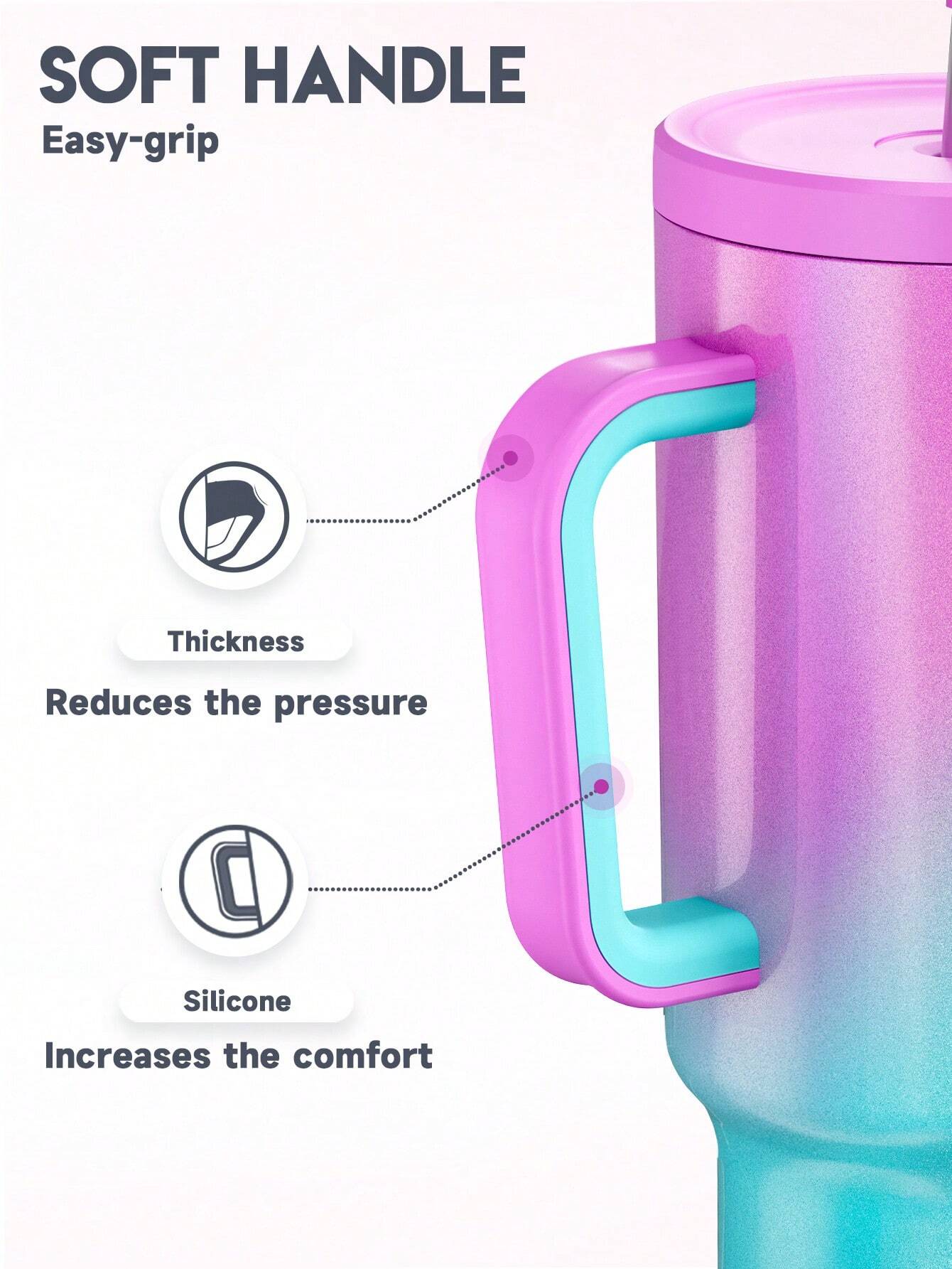 Meoky 40oz Gradient Travel Tumbler