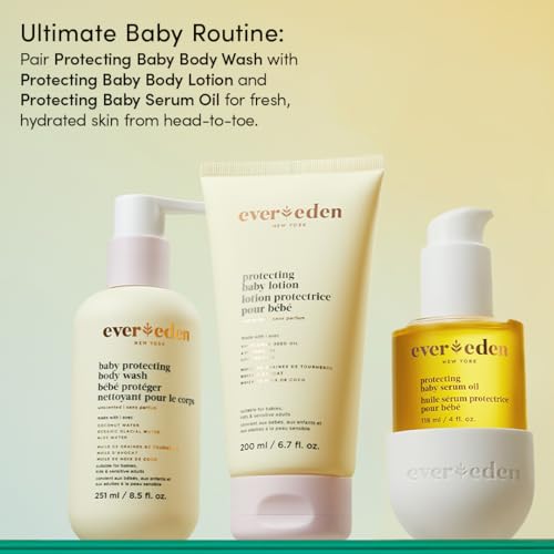 Evereden Protecting Baby Body Wash and Shampoo 8.5 oz. | Clean and Gentle Baby Care | Non-toxic and Fragrance Free