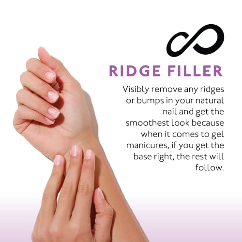 Eternal Ridge Filler Base Coat Nail Polish– 13.5 mL Clear Nail Primer Treatment - Ridge Filling Base Coat Strengthener for Nail Strength & Repair of Hard, Thin, Dry & Ridged Fingernails - 1 Unit