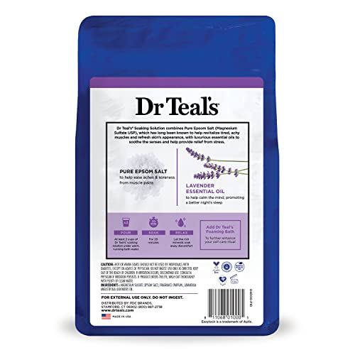 Dr Teal's Pure Epsom Salt, Lavender, Eucalyptus & Wellness Trio Bundle, 3 lbs (Pack of 3)