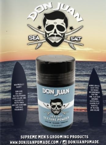 Don Juan Sea Salt Texture Powder | Extra Fine | Strong Hold | Matte Finish | Volume and Texture, 0.7 Ounce