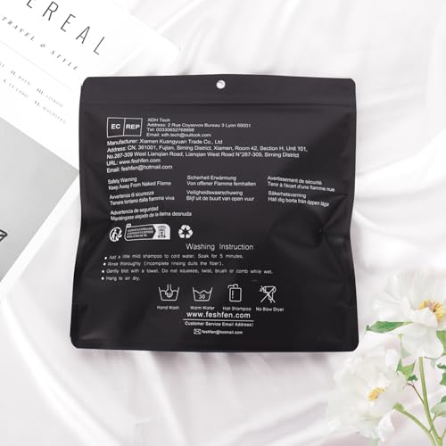 FESHFEN Messy Bun Hair Piece - Elastic Wavy Curly Hair Bun Scrunchies Extensions Synthetic Chignon Hairpieces for Women Girls, Salt and Pepper 1 PCS