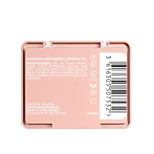 COVERGIRL Eye Enhancer, Night Sky, Eyeshadow Quad, Easy to Wear, Clean & Vegan, Talc-Free, Matte & Shimmer Finishes, Smudge-Proof, 0.19oz