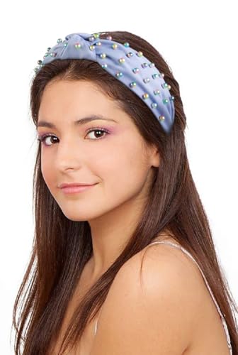 Easter Headbands for Women Girls - 4PCS Knotted Headbands for Women Trendy - Top Knot Pearl Head Band for Women’s Hair - Fashion Headband Wide Hair Bands Accessories