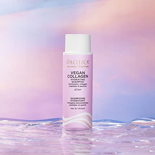 Pacifica Vegan Collagen Hydrating Shampoo & Conditioner Set – Moisturizing Hair Care for Dry Brittle Hair, Biotin & Avocado Oil for Strength & Shine, Thickening Clean Vegan Dermatologist Tested, 12 oz