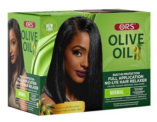 ORS Olive Oil Built-In Protection Full Application No-Lye Hair Relaxer Normal Strength (Pack of 2)