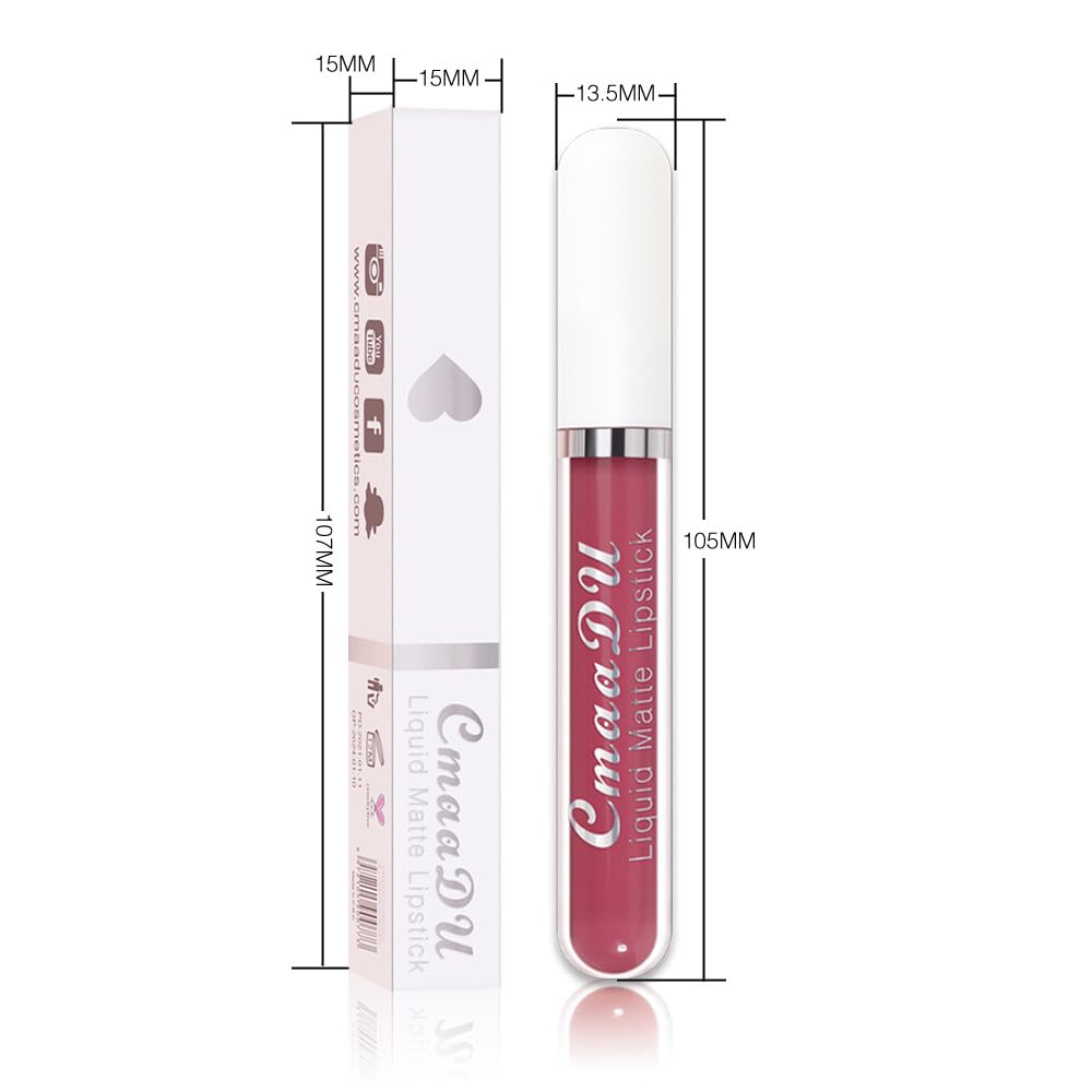 evpct 1Pcs Mauve Liquid Matte Lipstick Lipgloss Set for Women, labiales mate 24 horas originales matte larga duracion 24 Hour Lipstick Lip Stains Long Lasting Waterproof 24, 09#
