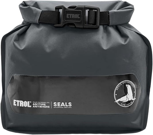 Waterproof Dry Bag for Women Men, Ultralight Dry Sack with Transparent Window, Outdoor Bags Keep Gear Dry for Kayaking Rafting Boating Beach Surfing Swimming Canoe Camping Hiking Fishing Ski, Gray