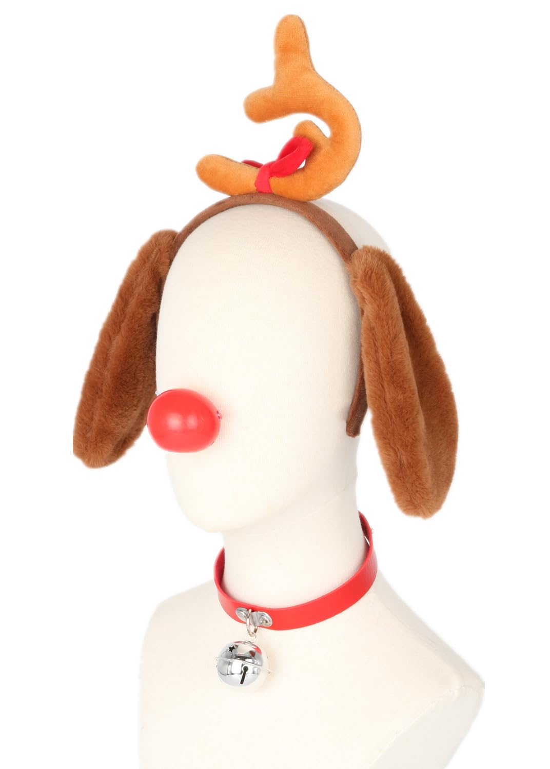 Topcosplay Unisex Christmas Reindeer Antlers Headband Deer Antlers Headband for Xmas Party Costume Accessory (Ears style-Brown antler)