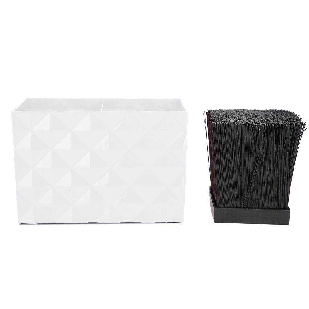 Double Case Professional Salon Stylish Hairdresser Scissor Combs Clips Storage Case Hairdressing Tools Accessories Holder Rack Shears Rack for Pet Groomer (White)