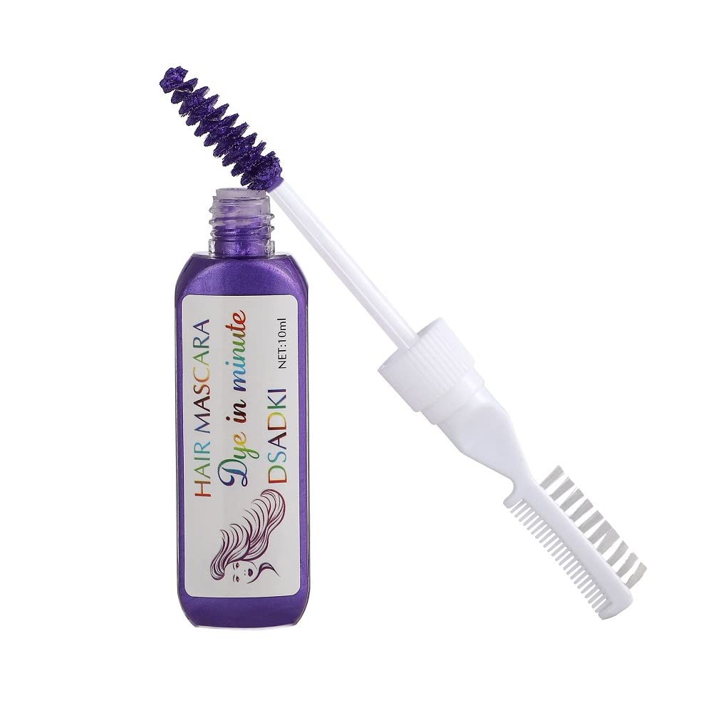 DSADKI Temporary Hair Color Mascara Washable Hair Dye Stick Non-toxic Instant Hair Chalk Dye for Girls Women (Purple)