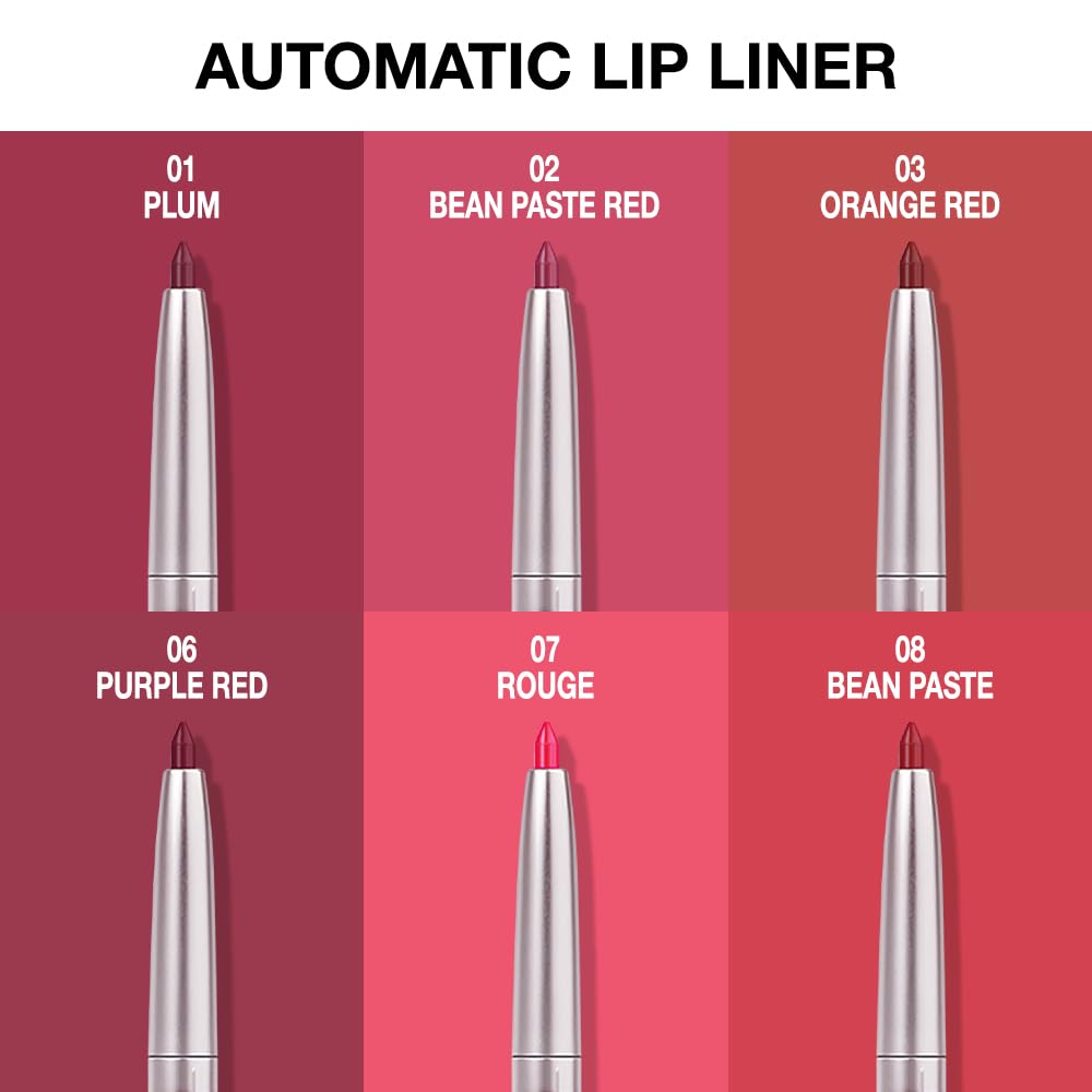 FeiCuiYun Retractable Lipliner Pencil Waterproof Makeup for Lip Liner and Eye Liner, Smooth and Creamy, Long Lasting Matte Finish, Vegan Beauty, Matte Velvet Pigmented Lip Liner (09#Orange Red, 1)