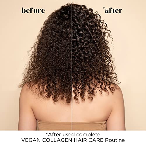 Pacifica Vegan Collagen Hydrating Shampoo & Conditioner Set – Moisturizing Hair Care for Dry Brittle Hair, Biotin & Avocado Oil for Strength & Shine, Thickening Clean Vegan Dermatologist Tested, 12 oz