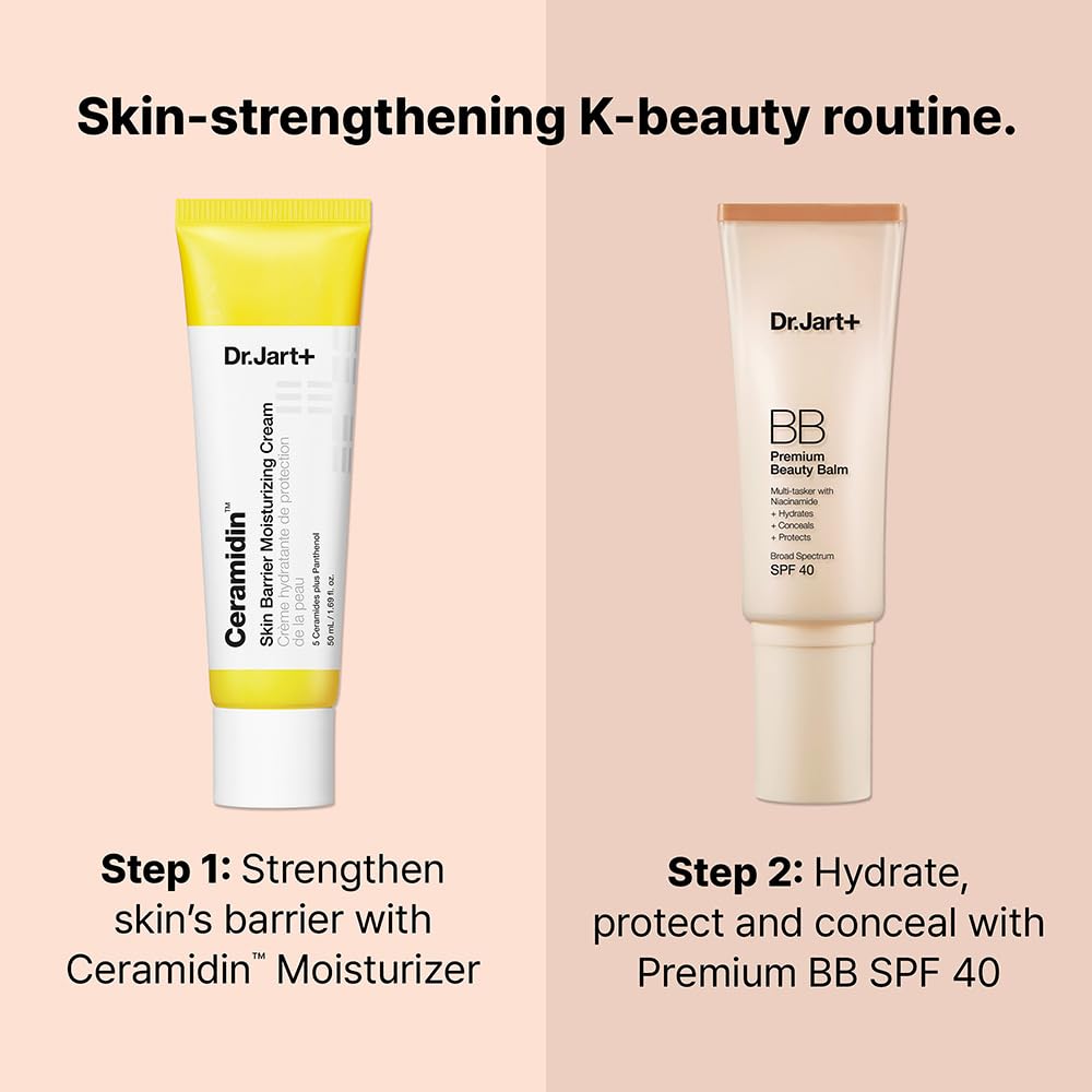 Dr.Jart+ Premium BB Tinted Moisturizer with SPF 40 and Niacinamide | bb cream | Korean Skin Care, Medium-Tan, 1.35 Fl Oz