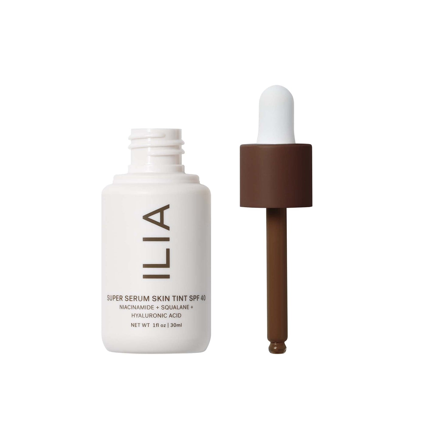 ILIA - Super Serum Skin Tint SPF 40 | Non-Comedogenic, Vegan, Lightweight to Help Against Blue Light, + Pollution while Hydrating, Smoothing, + Refining (Miho ST17, 1 fl oz | 30 ml)