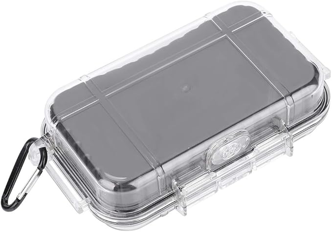 Small Waterproof Storage Case Shockproof Airtight Survival Box Storage Container Case Portable Airtight Carry Box Black Dry Storage Box