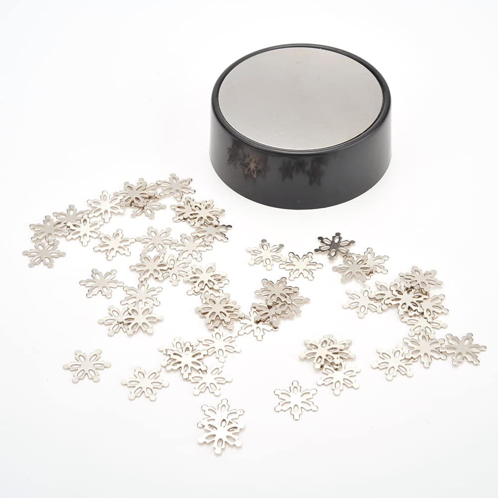 PowerTRC Toy Magnetic Desktop Sculpture (Snowflakes) | Mini Magnetic Art Decoration for Desktop | Fun Stress Relief Office Gift (2 Packs)
