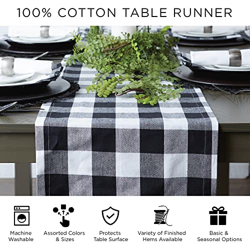 DII Dobby Stripe Woven Table Runner, 13x108 (13x113.5, Fringe Included) French Blue