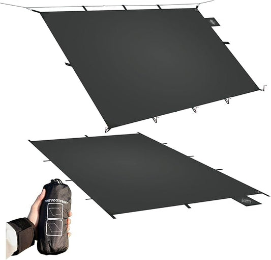 onewind Tent Footprint, 98" * 71" Ultralight Camping Tarp Tent Floor Ground Sheet with Carry Bag, 4000mm Waterproof Rate PU Coating, for Backpacking, Hiking, Camping, Picnic, Ground