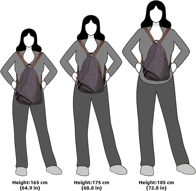 KL928 Canvas Vintage Backpack – Large Casual Daypack Outdoor Travel Rucksack Hiking Backpacks for Men Women